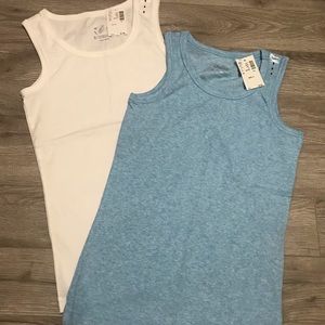 NWT Two Justice tank tops size 8 blue and white